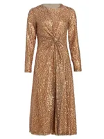 The Selma Sequined Midi-Dress