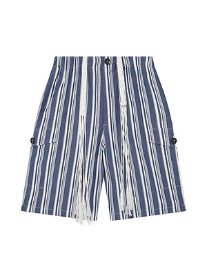 Xalam Striped Cotton Shorts