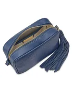 Madison Python-Embossed Leather Crossbody Bag