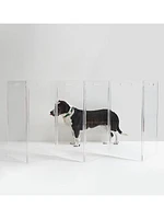 Clear Freestanding Zig-Zag Pet Gate