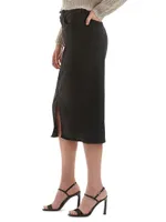 Le Disco Sateen Denim Pencil Skirt