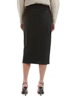 Le Disco Sateen Denim Pencil Skirt