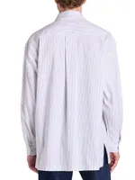 Boke Flower Crest Long-Sleeve Striped Shirt