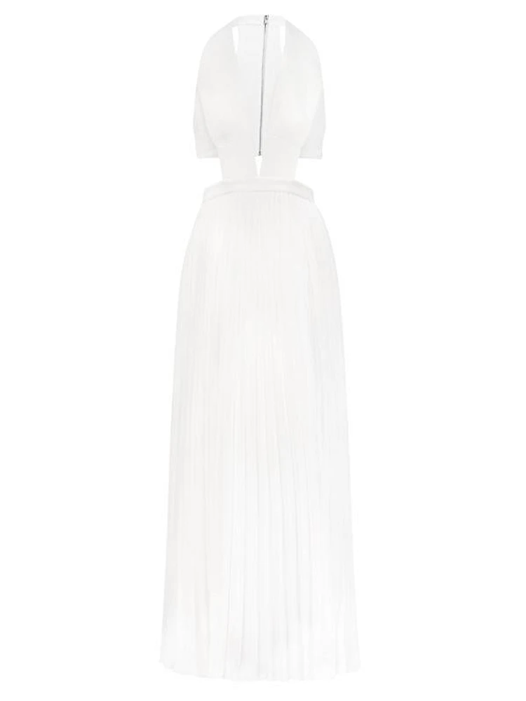 Cut-Out Halterneck Gown