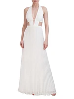 Cut-Out Halterneck Gown