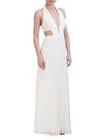 Cut-Out Halterneck Gown