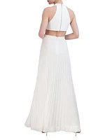 Cut-Out Halterneck Gown