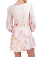 Printed Belted Minidress