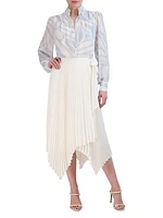 Pleated Midi-Skirt