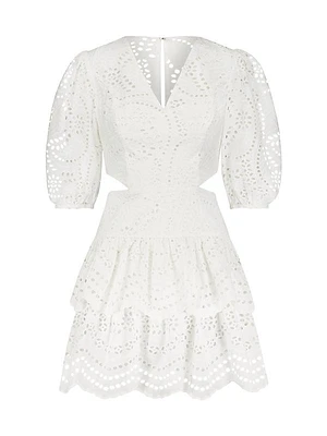 Eyelet Lace Fit-&-Flare Cocktail Dress