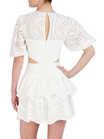 Eyelet Lace Fit-&-Flare Cocktail Dress