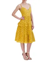 Eyelet Midi-Dress