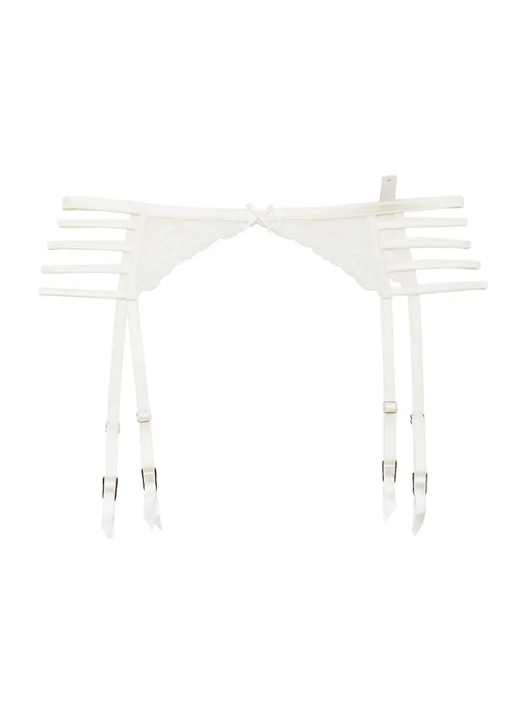 Bella Embroidered Strappy Garter Belt