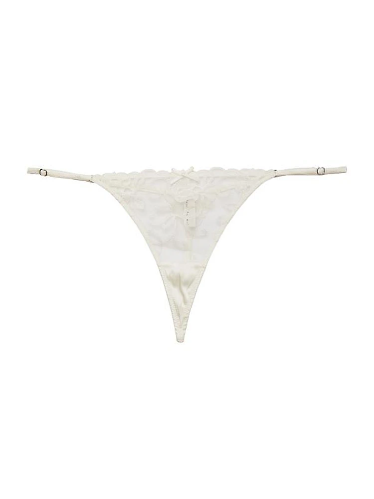 Bella Embroidered V-String