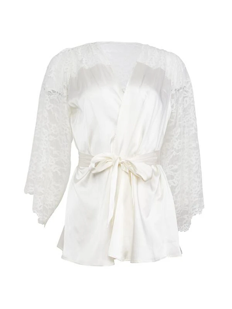 Silk & Lace Short Robe