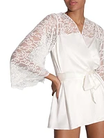 Silk & Lace Short Robe