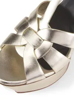 Tribute Metallic Leather Sandals