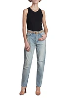 Cassandre Belt with Square Buckle Smooth Leather
