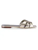 Tribute Metallic Leather Slides