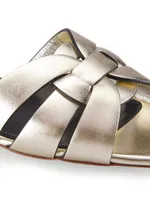 Tribute Metallic Leather Slides