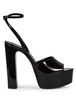 Patent Leather Platform Sandals