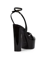 Patent Leather Platform Sandals