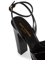 Patent Leather Platform Sandals