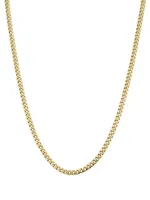 14K Yellow Solid Gold Estate Cuban Chain