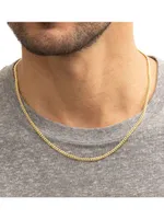 14K Yellow Solid Gold Estate Cuban Chain