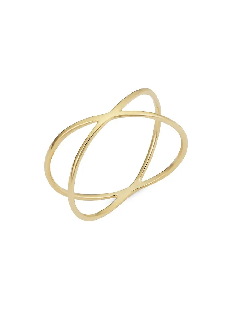 14K Yellow Solid Gold West Side Ring