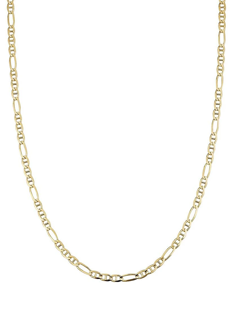 14K Yellow Solid Gold Figarucci Chain