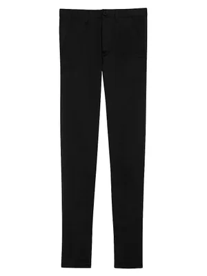 Chino Pants Black Raw Stretch Gabardine