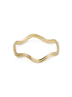 14K Yellow Solid Gold Curve Appeal Ring