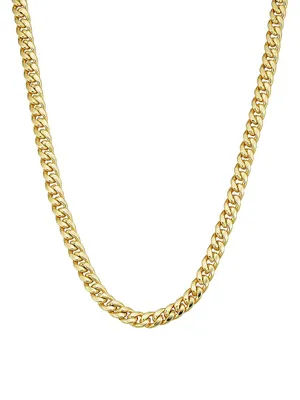 14K Yellow Solid Gold Estate Cuban Bold Chain