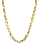 14K Yellow Solid Gold Estate Cuban Bold Chain