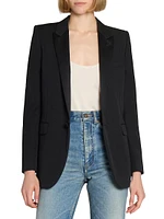 Tube Tuxedo Jacket Grain De Poudre Saint Laurent