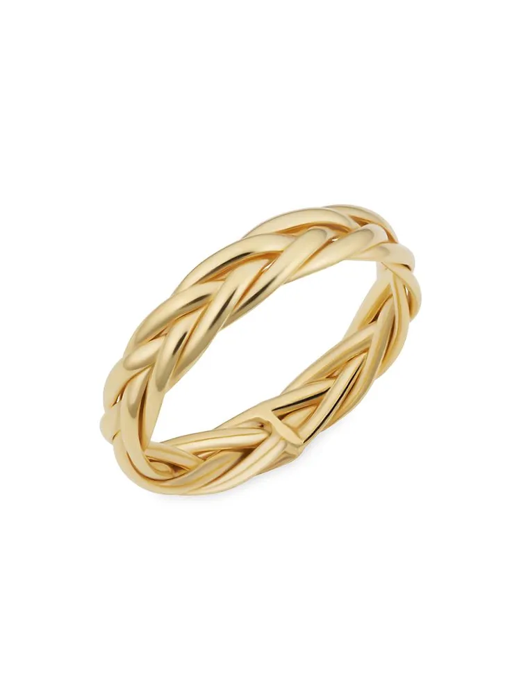 14K Yellow Solid Gold Caesar Ring