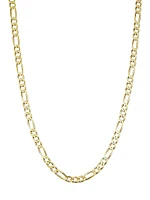 14K Yellow Solid Gold Florentine Figaro Bold Chain