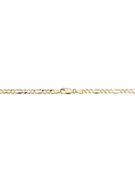 14K Yellow Solid Gold Florentine Figaro Bold Chain