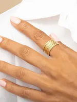 14K Yellow Solid Gold Cleopatra Ring