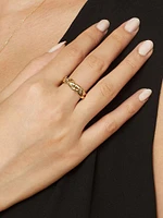 14K Yellow Solid Gold Amore Braided Ring