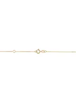 14K Yellow Solid Gold Vicenza Drop Necklace