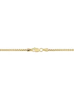 14K Yellow Solid Gold Round Bodega Box Chain