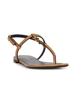 Cassandra Leather Logo Sandals