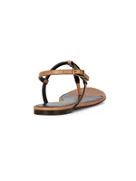 Cassandra Leather Logo Sandals