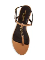 Cassandra Leather Logo Sandals