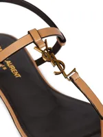 Cassandra Leather Logo Sandals