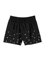 Rhinestone Wide-Leg Shorts