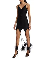 Feather Pom Pom Minidress