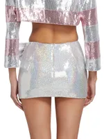 Sequin Bow Micro Miniskirt